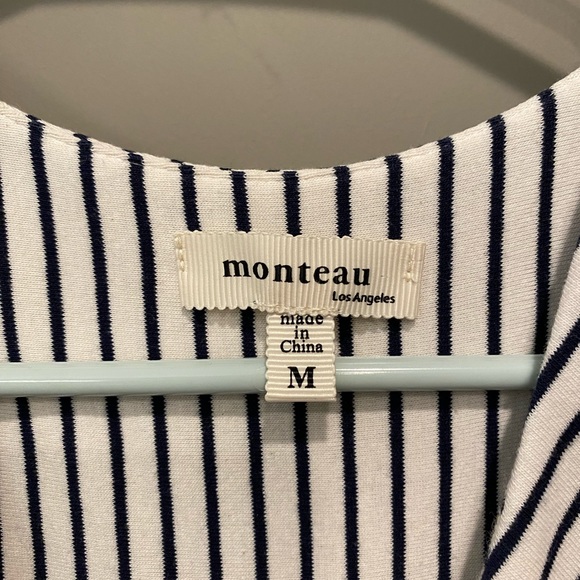 Striped mid-length, fitted dress - Picture 4 of 4